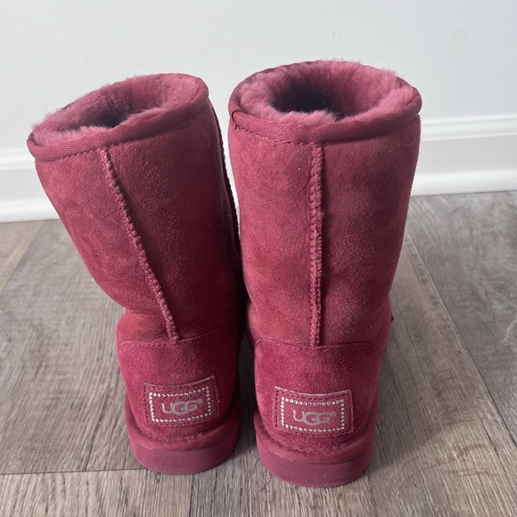 UGG Swarovski Super Sparkly Bling Red Burgundy US 6 / EU 37 - Picture 8 of 8